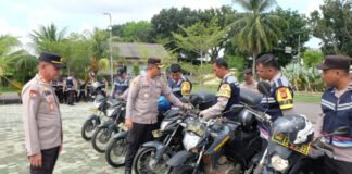 Cek Ranmor R2, Kapolres OKI Ingatkan Peran Bhabinkamtibmas