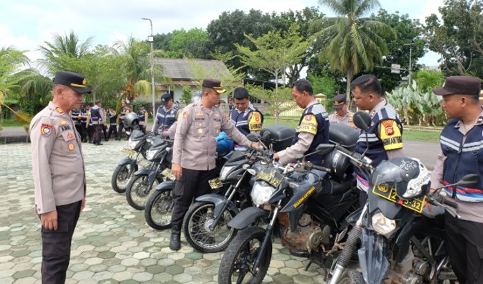Cek Ranmor R2, Kapolres OKI Ingatkan Peran Bhabinkamtibmas