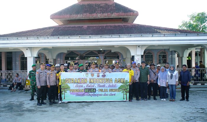 Program Belida Polres OKI Dorong Kebersihan Lingkungan di Kayuagung