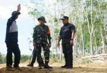 Dandim dan Wabup OKI Pastikan Progres TMMD Pembukaan Jalan Berjalan Optimal