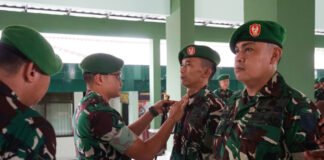 37 Prajurit Kodim 0402/OKI-OI Naik Pangkat, Dandim Tekankan Profesionalisme dan Dedikasi