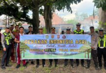 Polres OKI Laksanakan Program Belida, Bersihkan Lingkungan Aspol Sidakersa