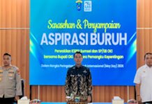 Kapolres OKI Hadiri Sarasehan May Day 2026, Dorong Aspirasi Buruh Disampaikan Kondusif