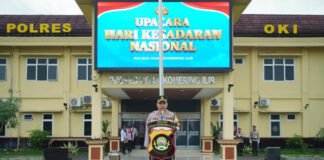 Polres OKI Gelar Upacara Hari Kesadaran Nasional, Tekankan Disiplin Personel