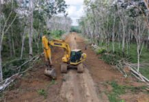 Satgas TMMD Kodim 0402/OKI Percepat Pembukaan Jalan Baru di Pematang Sukatani