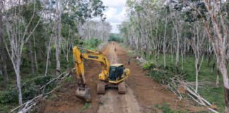 Satgas TMMD Kodim 0402/OKI Percepat Pembukaan Jalan Baru di Pematang Sukatani