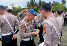 Tim Bidpropam Polda Sumsel Sidak Polres OKI, Pastikan Personel Bebas Narkoba