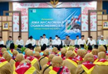217 CJH OKI Diberangkatkan, Bupati Muchendi Pesan Jaga Kebersamaan