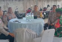 Polres OKI Amankan Ibadah Kamis Putih dan Jumat Agung, Kapolres Turun Langsung