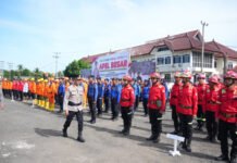 Kapolda Sumsel Pimpin Apel Besar Sabuk Kamtibmas di OKI, Target Zero Karhutla 2026