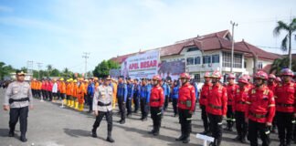 Kapolda Sumsel Pimpin Apel Besar Sabuk Kamtibmas di OKI, Target Zero Karhutla 2026