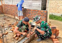 Tak Kenal Lelah, Satgas TMMD Kodim 0402/OKI Genjot Pembangunan RTLH