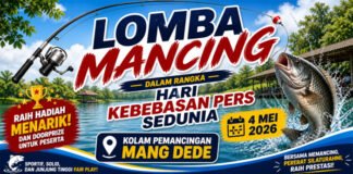 Peringati Hari Kebebasan Pers Sedunia, Wartawan PALI Gelar Lomba Mancing