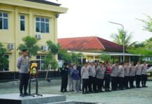 Kapolres OKI Pimpin Apel Siaga May Day 2026, Tekankan Profesionalitas Personel