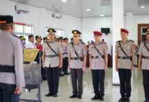 Sertijab di Polres OKI Berlangsung Khidmat, Ini Pesan AKBP Eko Rubiyanto