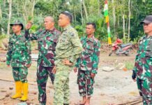 Dansatgas TMMD ke-128 Kodim 0402/OKI Tinjau Langsung Progres Sasaran Fisik di Pematang Sukatani