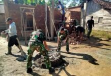 Sentuhan TMMD ke-128 Kodim 0402/OKI Ubah Rumah Reot Jadi Layak Huni