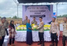 Polres OKI Dampingi Bulog Gelar Gerakan Pangan Murah di Teluk Gelam, 8 Ton Beras SPHP Disalurkan
