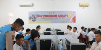 164 Peserta Ikuti Tes Psikologi CAT Tamtama Polri 2026 di Polda Sumsel