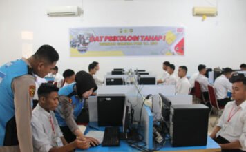 164 Peserta Ikuti Tes Psikologi CAT Tamtama Polri 2026 di Polda Sumsel