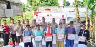 Dukung Kebutuhan Air Bersih, Kapolres OKI Resmikan Sumur Bor di Kayuagung