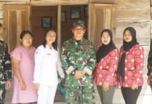 Satgas TMMD Ke-128 Jemput Bola, Layanan Kesehatan Hadir Hingga ke Rumah Warga