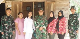 Satgas TMMD Ke-128 Jemput Bola, Layanan Kesehatan Hadir Hingga ke Rumah Warga