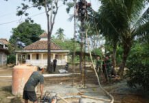Masuki Tahap Lanjutan, Satgas TMMD Kodim 0402/OKI Mulai Pengerjaan Sumur Bor ke-4