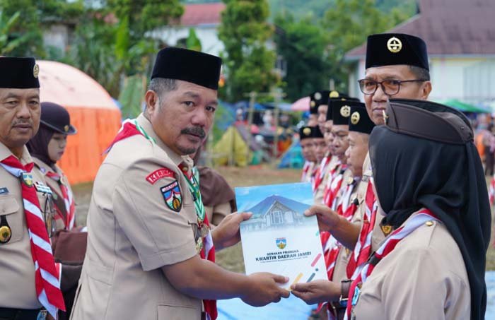 Buka Jambore Kwartir Cabang Pramuka 2026, Ini Pesan Bupati Kerinci