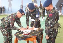 Dansat Brimob Pimpin Pelantikan Danyon A, Sertijab Danden Gegana dan Kabag Ops