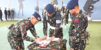 Dansat Brimob Pimpin Pelantikan Danyon A, Sertijab Danden Gegana dan Kabag Ops