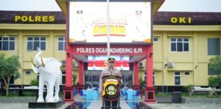 Kapolres OKI Tegaskan Larangan Penyalahgunaan Narkoba Bagi Personel saat Apel Pagi