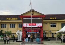 Kapolres OKI Tekankan Kesehatan Personel dan Kewaspadaan Hantavirus Saat Apel Pagi