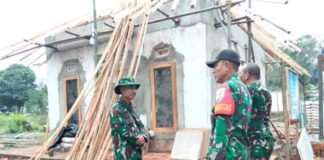 Wadansatgas TMMD ke-128 Kodim 0402/OKI Tinjau Langsung Progres Pekerjaan di Pematang Sukatani