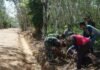 Selain Bangun Jalan, Satgas TMMD Kodim 0402/OKI Lestarikan Lingkungan
