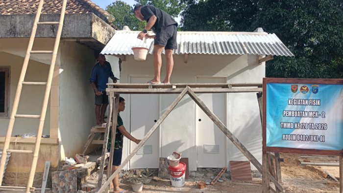 Progres 5 Unit MCK di Desa Pematang Sukatani Hampir Rampung 100 Persen