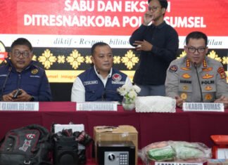 Polda Sumsel dan Bea Cukai Gagalkan Peredaran Narkoba Skala Besar, Ribuan Ekstasi serta Sabu Diamankan