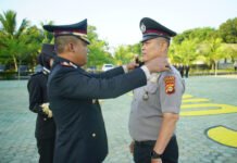 Aiptu Hipni Raih Kenaikan Pangkat Pengabdian Menjadi IPDA, Polres OKI Gelar Upacara Penghormatan