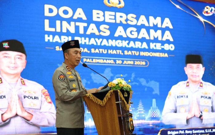 Polda Sumsel Satukan Tokoh Lintas Agama dalam Doa Bersama Hari Bhayangkara ke-80