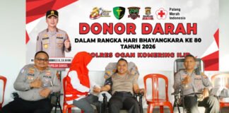Hari Bhayangkara ke-80, Ratusan Personel Polres OKI Donor Darah Bersama TNI dan Masyarakat