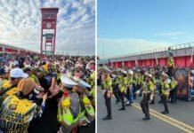 Pocil Polres OKI Tampil Memukau di Peresmian Car Free Day Kota Palembang