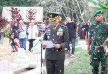 Dandim 0402/OKI-OI Pimpin Upacara Pemakaman Militer Almarhum Kopda Robi Angriawan