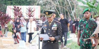 Dandim 0402/OKI-OI Pimpin Upacara Pemakaman Militer Almarhum Kopda Robi Angriawan