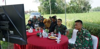 Kodim 0402/OKI Gelar Vicon Persiapan Panen Raya Perdana di Desa Sindang Sari