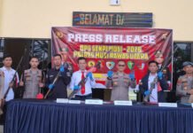 Polres Muratara Amankan Dua Tersangka dan Delapan Senpi Rakitan dalam Operasi Senpi Musi 2026