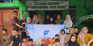 Peringati HUT ke-27 Serikat Pekerja BRI Wilayah, BRI RO Palembang Salurkan Bantuan Sembako ke Tiga Panti Asuhan