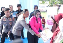 Sentuhan Kasih Bhayangkari Warnai Bakti Sosial dan Kesehatan Hari Bhayangkara ke-80 di Sumsel