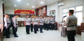 Kapolres OKI Pimpin Sertijab Perwira, Sejumlah Jabatan Strategis Berganti