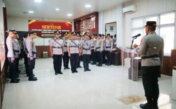 Kapolres OKI Pimpin Sertijab Perwira, Sejumlah Jabatan Strategis Berganti