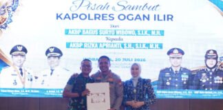 Dandim 0402/OKI-OI Hadiri Pisah Sambut Kapolres Ogan Ilir